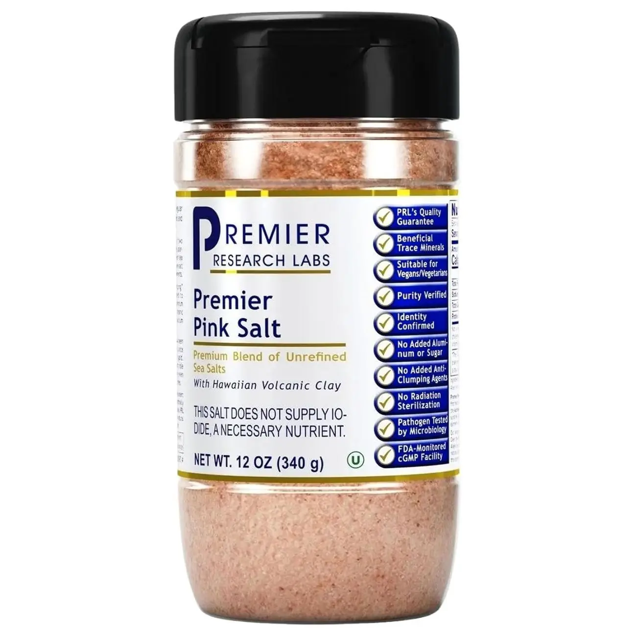 Premier Research Labs Pink Salt - Hawaiian Red Alaea Sea Salt Blend for Food, Cooking, and Eating - Flaky, Unrefined, and Additive-Free, 12 oz