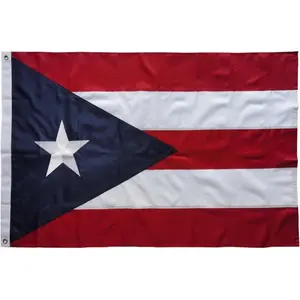 Puerto Rico flag 2x3FT-(60x90cm) Embroidered  Flag Double Stitched Sewn Stripes Outdoors Indoors 210D Heavy Duty Puerto Rican Flags Brass Grommets Banner