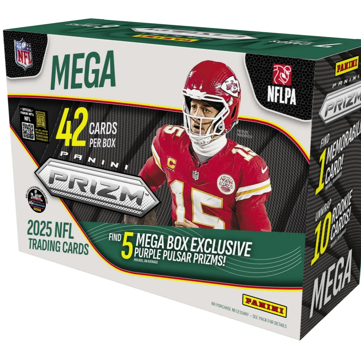(Personal) 2025 Panini Prizm Football Mega Box (Hobby/Purple Pulsar)