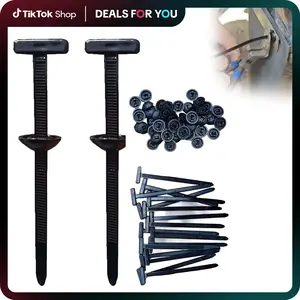 20 Pack Nylon Universal Cable Ties Buckle, Heavy Duty Self-Lock Zip Ties Holder with Pin&Button, Black Useful Cable Ties Buckles Tool for Car Repair