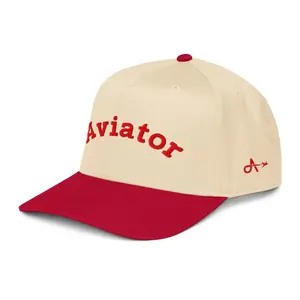 The Aviator // Two-Tone Cap - RED