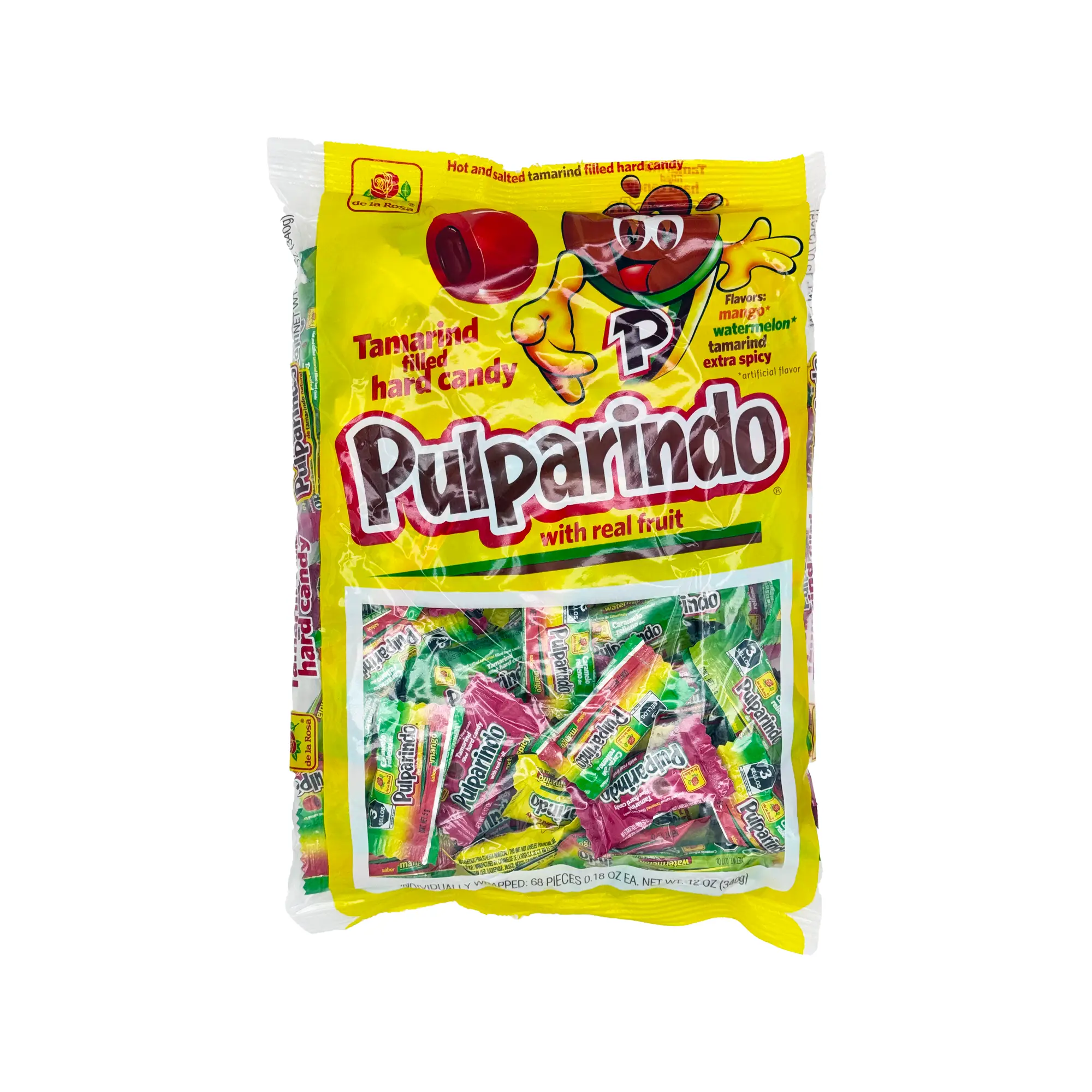 Pulparindo Hard Candy, Assorted Flavors, 68 Pieces, Sweet Spicy Mexican Candies Dulces Mexicanos