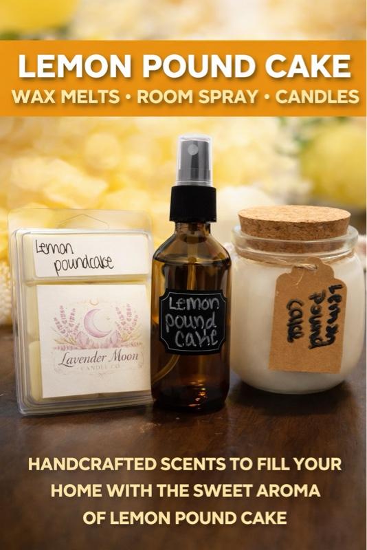 Lemon pound cake candles