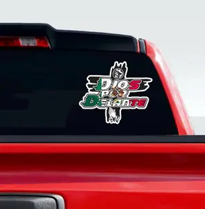 Sticker, Dios por delante bandera Paises / car decals / vinyl sign many color enkei wheels personalized vehicle decoration