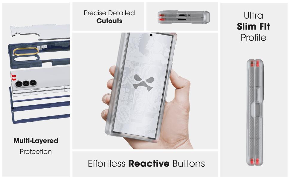 Galaxy Fold 6 Protective Clear Shockproof Case  — COVERT protect your phone