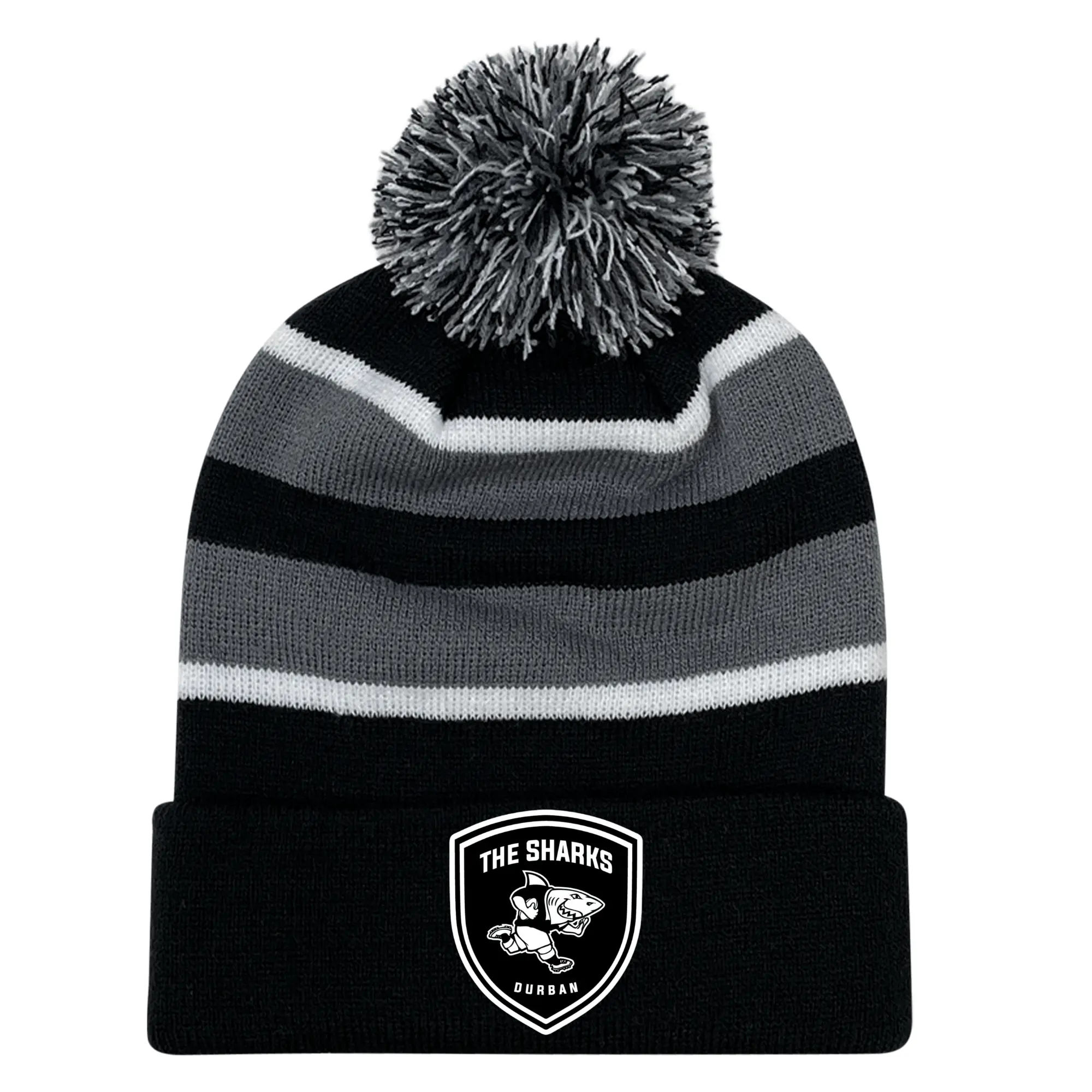 The Sharks Crest Hooped Pom-Pom Beanie
