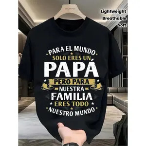 COD Men'S T-Shirt Perfect Father'S Day Gift Ideal Gift For Dad Summer Lightweight Breathable Short Sleeve T-Shirt Suitable For Easter, Halloween, Thanksgiving And Other Occasions