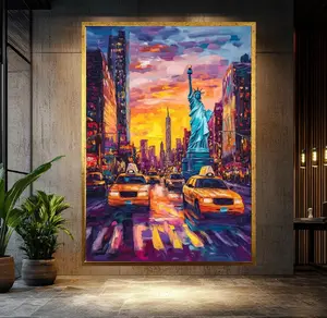 NYC Canvas Print: Colorful Skyscraper Wall Art
