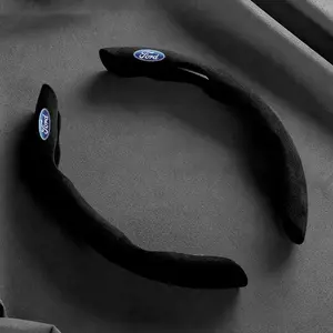 Suede Leather Customization Car Steering Wheel Cover Accessories, Compatible with Ford Models, Enhance Your Drive Comfortably