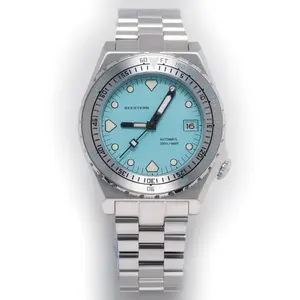 Seestern Light Blue Vintage Sub 600T 40mm Automatic NH35A WR200 Men Diver Watch S407