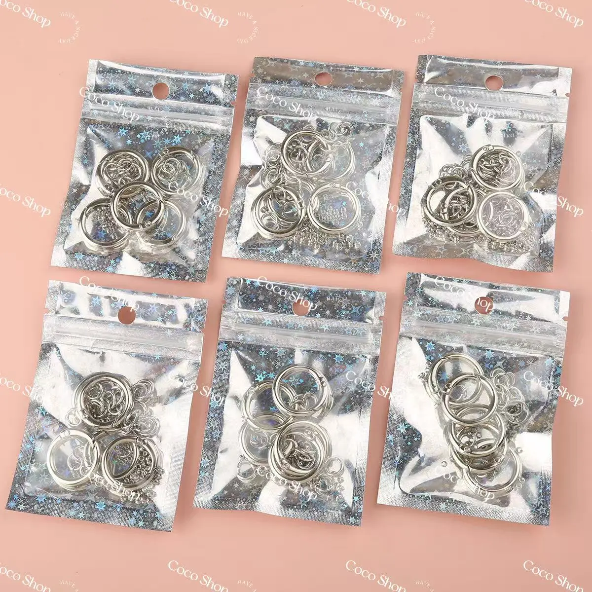 Keychain Accessories Bag (Silver&Golden)