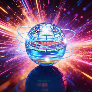 Galaxy Anti-Gravity Boomerang Ball Hover Orb LED Fly Spinners for All Ages, Cool Indoor Outdoor Toys for 6-12 Year Olds & Teens, Safe Durable Parent-Child Flying Ball, Entertainment Game Props, Perfect Gift Choices & Party Toys