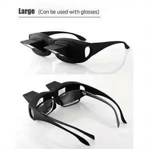Lazy Glasses - Horizontal Spectacles Prism Glasses Lie Down Eyeglasses for Watching TV in Bed - Comfortable Spectacles with 90-Degree Angle Adjustable