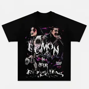 Rhea Ripley 'Demon in Your Eardrums' T-Shirt, othic Rock Graphic Tee, Dark Metal Band Style Shirt, Retro Wrestler Streetwear Top, Horror Aesthetic, WWE Graphic Tee With Bold Artistic Design Unisex Streetwear For Wrestling Fans