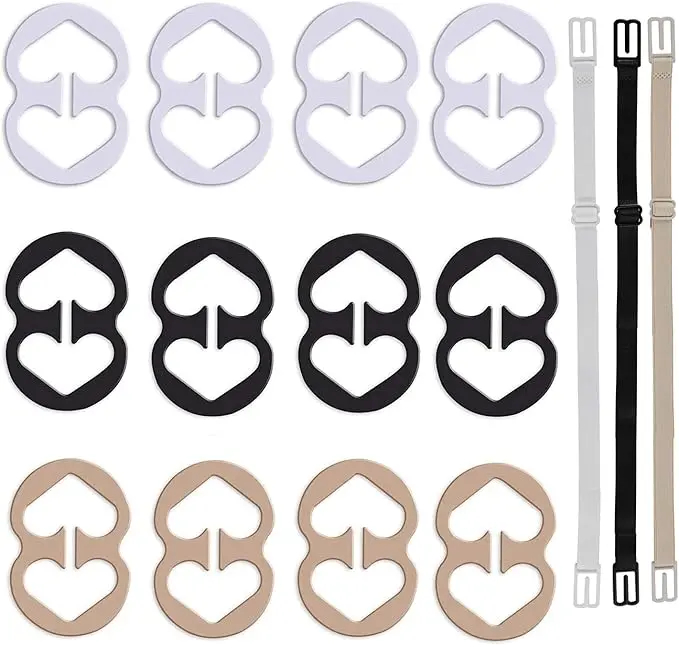 Bra Strap Clips, Bra Clips to Make Racerback, Bra Strap Holders for Slip, Bra Strap Holder - Conceal Hide Straps - Cleavage Control, Womenswear