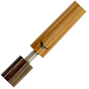 Schmelke KW-Series KW101 Cue - Full Splice Precision Natural Power Rosewood & Kielwood Shaft with Black Butt Cap