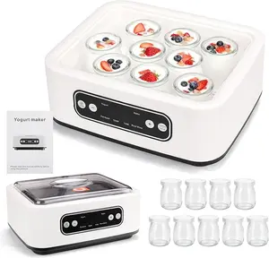 Yogurt Maker Machine -Probiotic Yogurt Makers 36 Hour L Reuteri with Temperature Control & Adjustable Time,Curd Yoghurt Maker + 9Cups with High Temperature Resistance and Easy Cleaning