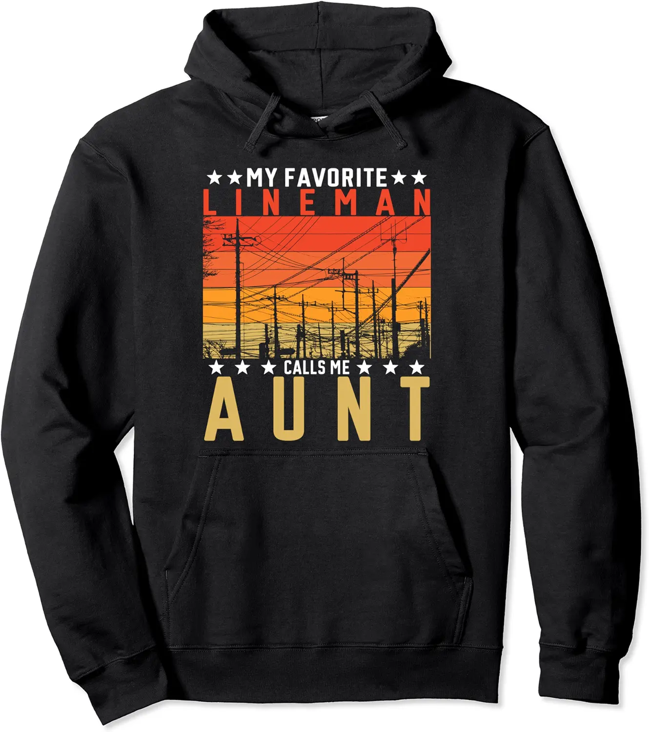 My Favorite Lineman Calls Me Aunt Electric Cable Lineman Pullover Hoodie - Griseldatu Shop 38B0CZ61HTVB