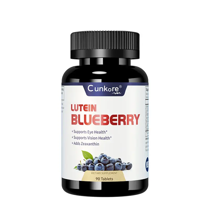 Cunkore Lutein Vitamins Supplements: Dietary Antioxidants Vitamin Supplement with Zeaxanthin, Blueberry & Grape Seed Extracts - 90 Tablets for Eye Shielding & Vitality Improvement