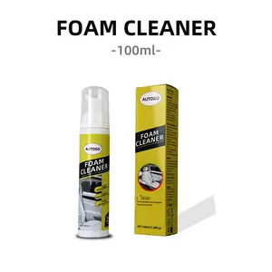 Car Interior Foam Cleaner Spray - 100ml Multi-Purpose Leather & Fabric Cleaner for Seats, Dashboard, Plastic, Deep Car Detailing with Fresh Scent