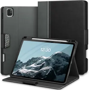 Case for iPad Pro 13-inch 2024 (M4) with Built-in Pencil Holder, PU Leather  Stand Cover, Auto Sleep/Wake, Supports Pencil Pro/Pencil (USB-C), Multi-Viewing/Drawing Angles, Black
