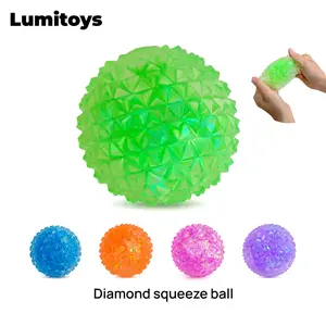 Sparkly Diamond Squeeze Ball –  Cute Anxiety-Relief Fidget Toy with Steamer Case, Stress Relief Dough Toy for Adults and Kids