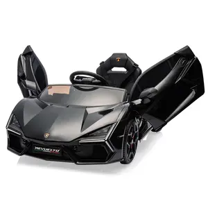 12V Kids Ride On Car, Licensed Lamborghini Revuelto Electric Car for Kids Over 37 Months, Battery Powered Sports Car Toy with Remote Control, Bluetooth, Headlight, Music