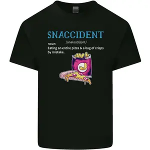Snaccident Funny Food Pizza Diet Gym Fat Mens Cotton T-Shirt Tee Top Funny Hoodie And Classic Sweatshirt For Mens And Ladies R