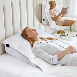 3PCS Bed Wedge Pillow Set for Sleeping, 10" Pillow Wedges for Acid Reflux, Snoring, Back Pain Relief, After Surgery, Reading Pillow for Sitting in Bed Adult with Washable Cover