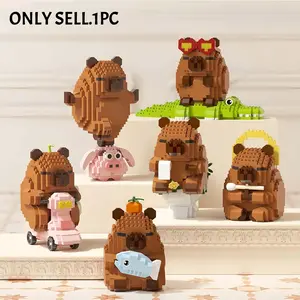 Kapibara Building Block Puzzle Toy, High-End Healing Water Buffalo Model DIY Kit, Building Block Figure, Perfect Gift for Birthday, Valentine's Day, Christmas, Halloween
