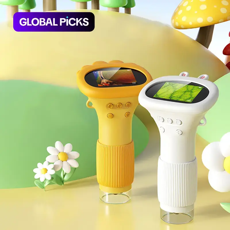 Portable Microscope, 1 Count Mini Handheld Digital Microscope with IPS Screen and 8 Adjustable LED Lights, USB Powered Microscope for Kids and Adults #GLOBAL PICKS