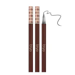 3-color liquid eyebrow pencil set, equipped with an ultra-fine tip brush, long-lasting, natural, professional and fine liquid eyebrow pencil for outlining.