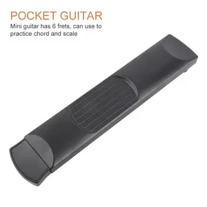 Portable mini 6-string guitar practice tool, pocket guitar neck exerciser, replaceable strings, lightweight design, suitable for beginners
