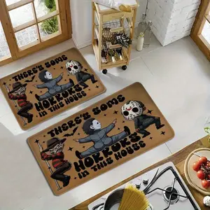 Halloween Kitchen Mat Set Non Slip Soft Fleece Cozy Multi Room Decor Gift non-slip shower mat indoor area decorative area rug bath  rug  set Bathroom Rug Set Floor Mat home essentials bathroom decor set
