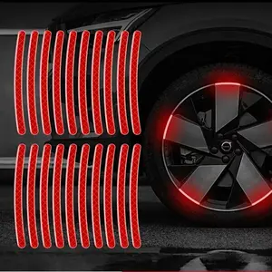 Yitape 20-Pack Reflective Wheel Stickers, Universal for Cars Motorcycles Bicycles, Night Riding Safety Decorative Accessories