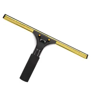 Ettore Ledge-Eze Brass Squeegee Complete with Extra Reach & Comfortable Foam Grip for Deep Ledges & Window Frames