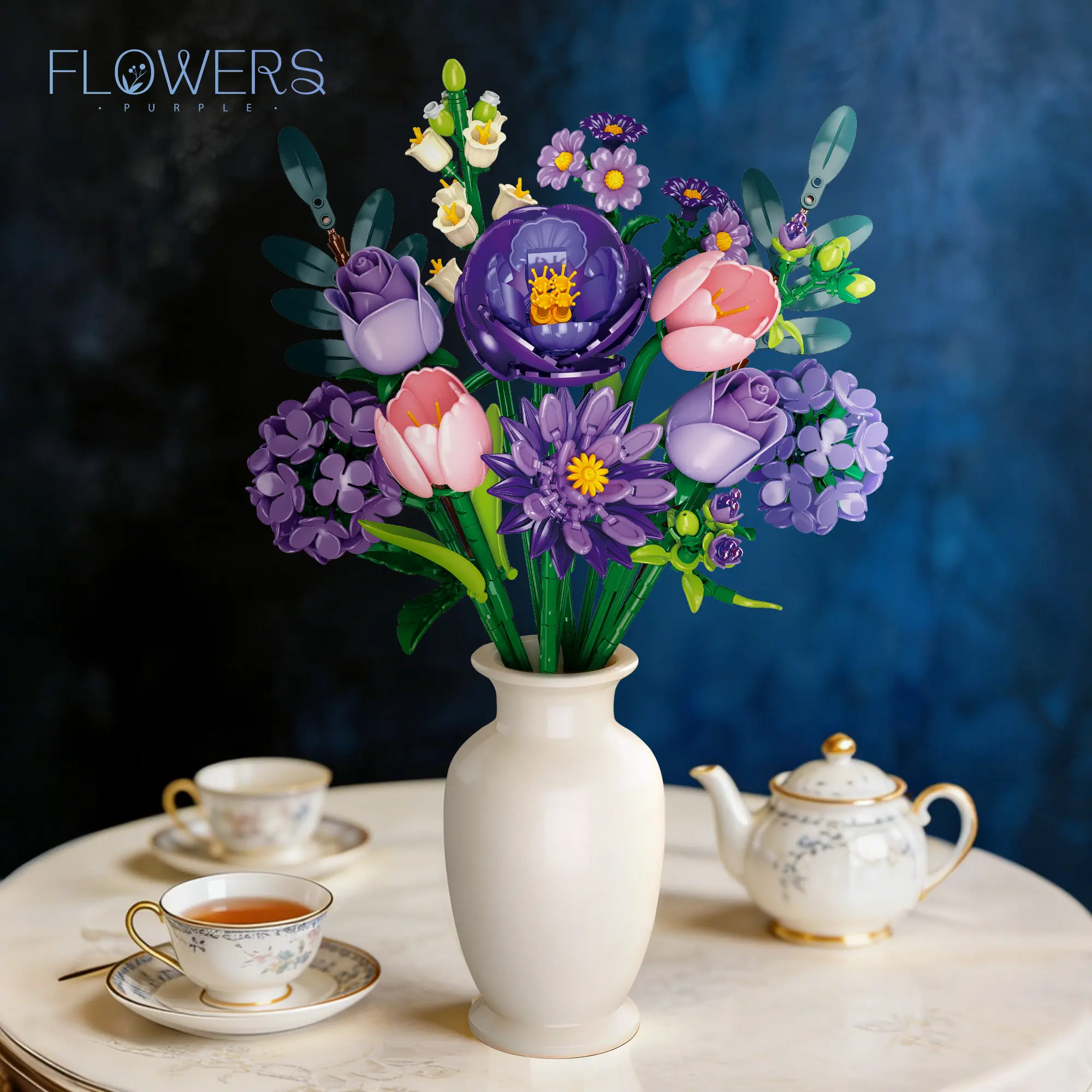 Everlasting Block Flower 642PCS, Light Luxury Ins Style Stress Relief Assembly Toy, Wear-resistant Particles, Detachable Apartment Ornament, Ideal Mother's Day Gift, Sweet Anniversary Present for Couples, Perfect Holiday Decor & Trendy Gift for All