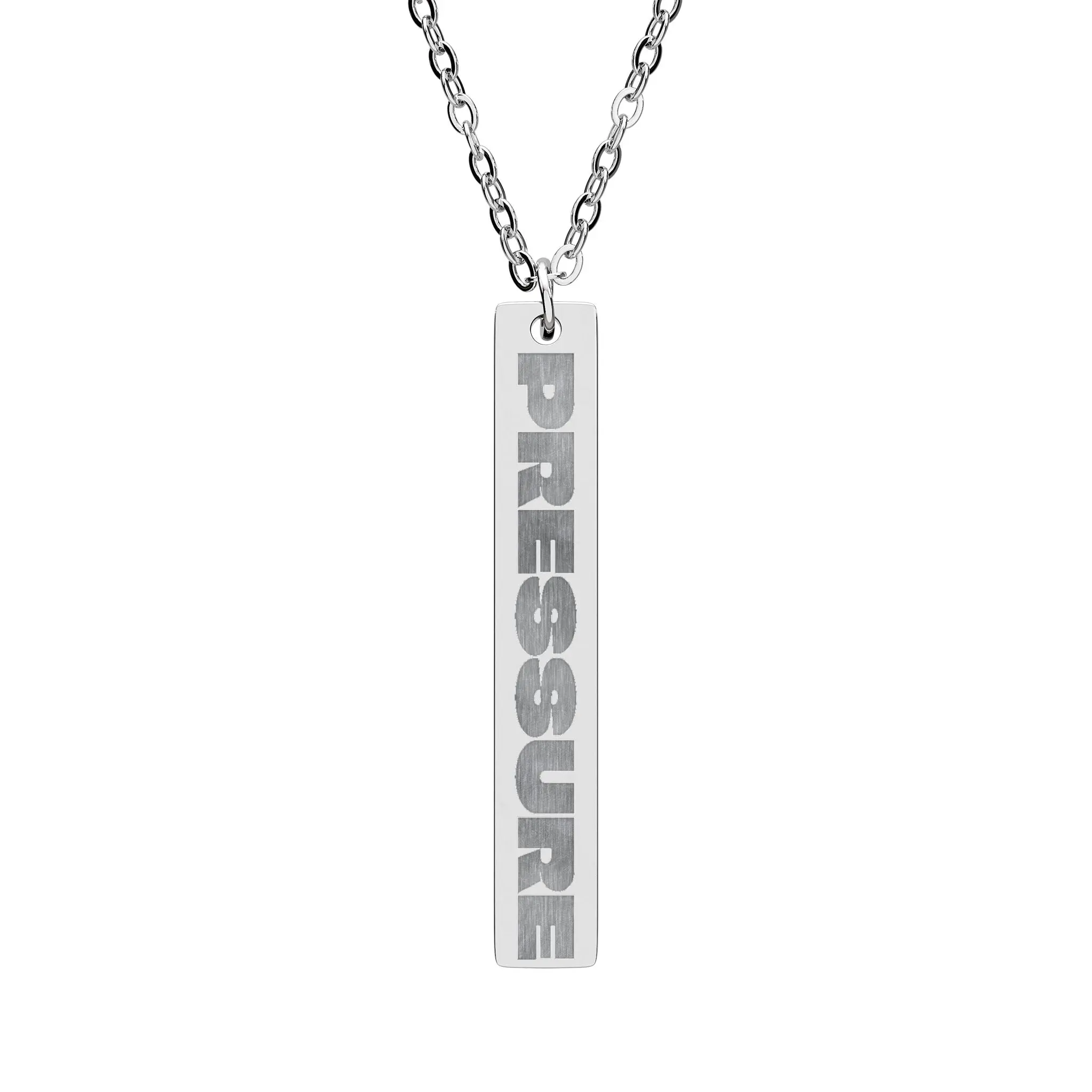 Unisex ST Steel Bar Necklace - Bar Shape, Minimalist Engraved Vertical Pendant, Lightweight, Hypoallergenic Casual Fashion Jewelry, One Size