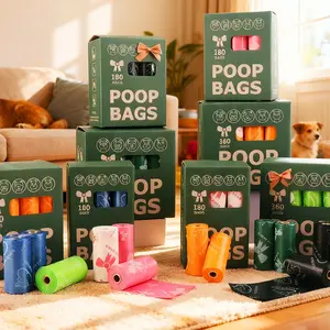 Eco-Friendly Dog Poop Bags, 360 Lavender Scented Rolls, Leak-Proof & Extra Strong, Easy Open Design, 4L Capacity, Ideal for Pets