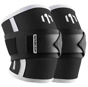 MANUEKLEAR Adjustable Compression Elbow Wraps for Weightlifting(1 Pair), Elbow Sleeves Weightlifting Men with Compression Band, 5mm Neoprene Elbow Strap for Weight Lifting and Bench Press