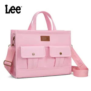 Lee tote bag, with multiple pockets, very practical, large capacity, can hold an iPad and a 13-inch laptop, suitable for use at work or school.