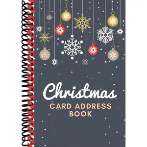 Christmas Card Address Book: 10-Year Logbook / 6x9 Tracker For Holiday Mail / Alphabetical Organizer With Tabs / Decorative Hanging Ornament Theme / ... / Large Print / Great Gift For Seniors