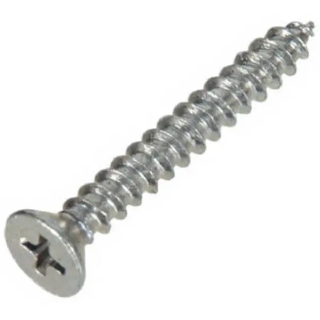 Hillman Fasteners 823418 Stainless Steel Phillips Flat Head Sheet Metal Screws, 6 x 0.5 in, 100 Pack, 0.26 lbs, for General Repair, Pre-Drilled Holes & Joining Thin Pieces of Metal
