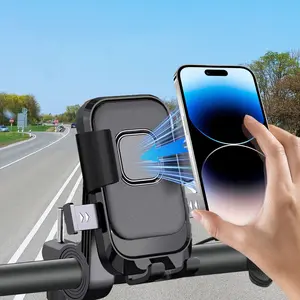 Bike Motorcycle Phone Holder Mount, For 4.5'' - 6.8'' Phones, Bike Phone Mount Handlebar Clamp, 360° Rotatable Bike Phone Holder - Black