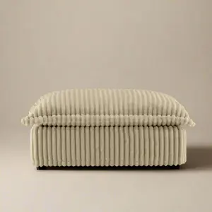 Fluffy Couch Ottoman - Camel Corduroy