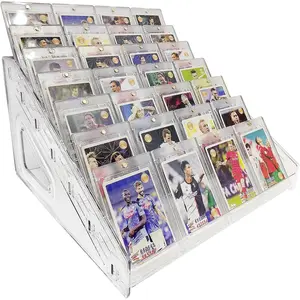 7 Tier 12"  Card Holder Stadium Displays, Clear Trading Card Display Stand,  Card Organizer Stand for Display, Display Rack for One Touch,  Cards,  Cards, Grated Cards Slab