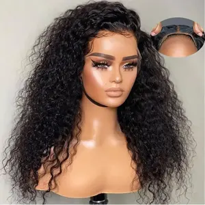Glueless Wig Human Hair Ready To Wear Deep Wave Brazilian 6x4 5x5 Lace Closure Human Hair Wig Pre Plucked 180 Density