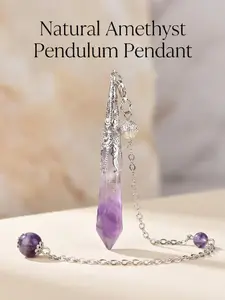 Vintage Amethyst Crystal Necklace, Gemstone Pendant, Elegant Accessory, Perfect Gift, Natural Crystal Chain, Daily Wear