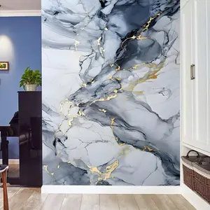 Marble Pattern Wall Sticker, 1 Count Self-adhesive Wallpaper, Waterproof Removable Wall Sticker for Living Room Kitchen Bedroom Dormitory, Peel And Stick Wallpaper Designs