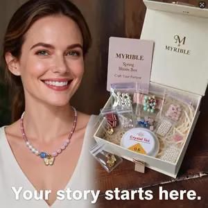 Spring Bloom Box Jewelry Kit for Adults – DIY Beads with Charms for Jewelry Making | Pastel Handmade Gift for Friendship Bracelets & Necklaces